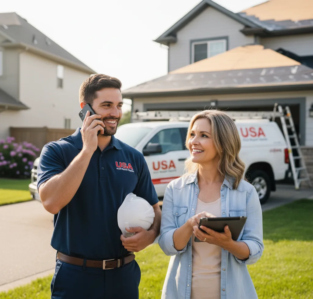 USA Roof Repair Experts customer support in Highland
